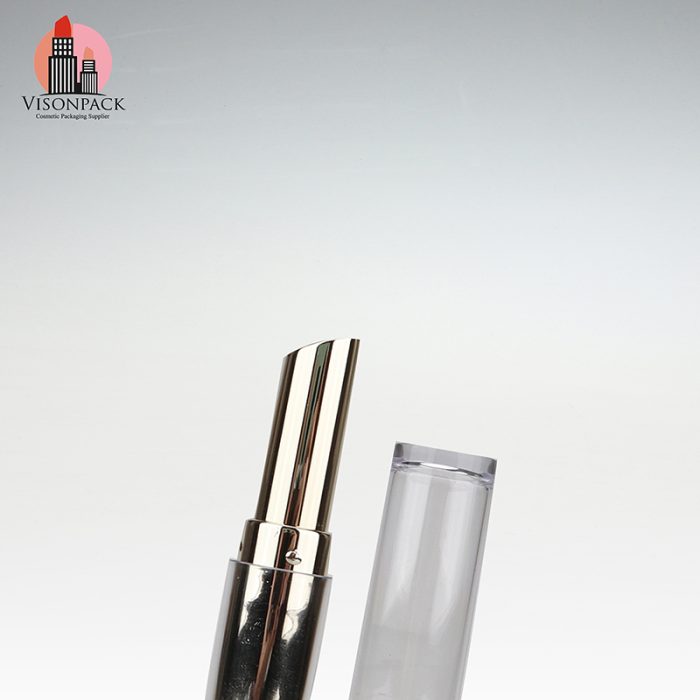 Luxury Empty Round Silver Lipstick Tube Oem Customization - LS164 - Image 2