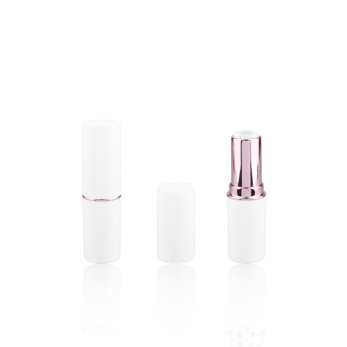 Custom Cosmetic Packaging White Round Lipstick Tube Empty Lipstick Container Cosmetic Tubes - LS413