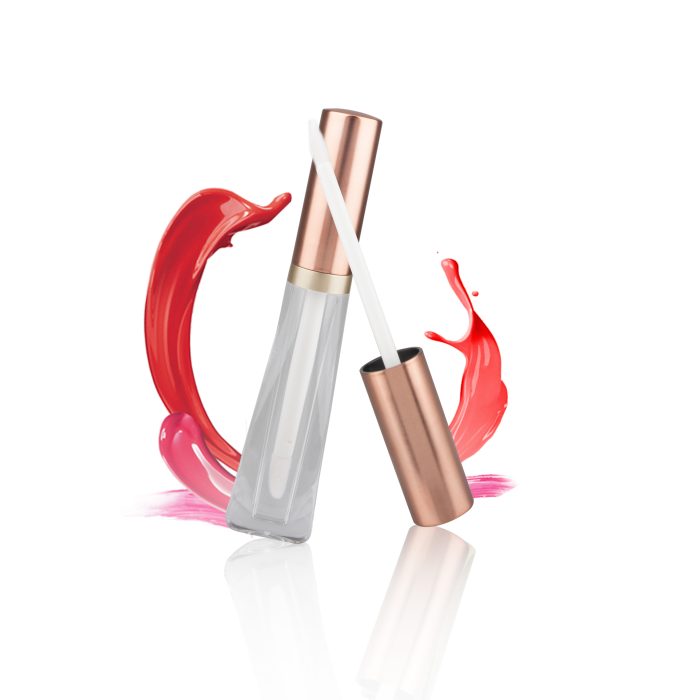 Custom Lipgloss Tubes with Two Colours Lip Gloss Tube Rose Gold - LG084 - Image 3