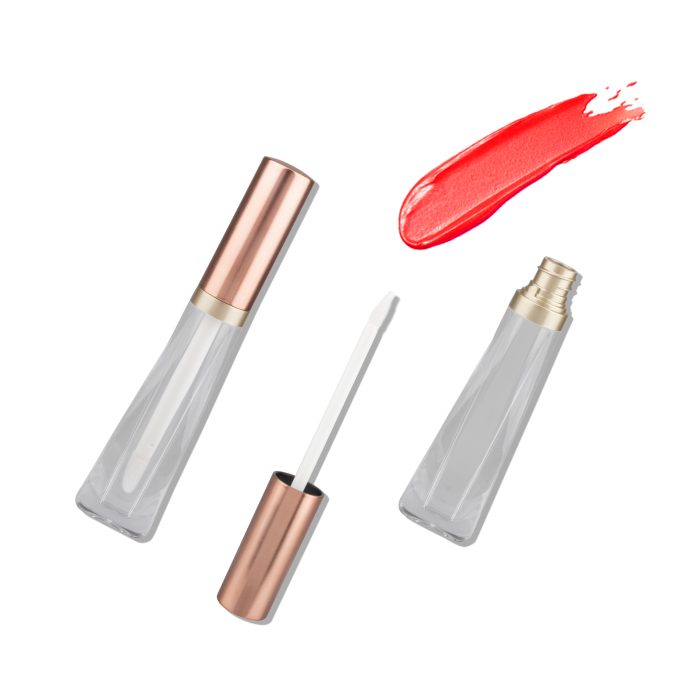 Custom Lipgloss Tubes with Two Colours Lip Gloss Tube Rose Gold - LG084 - Image 4