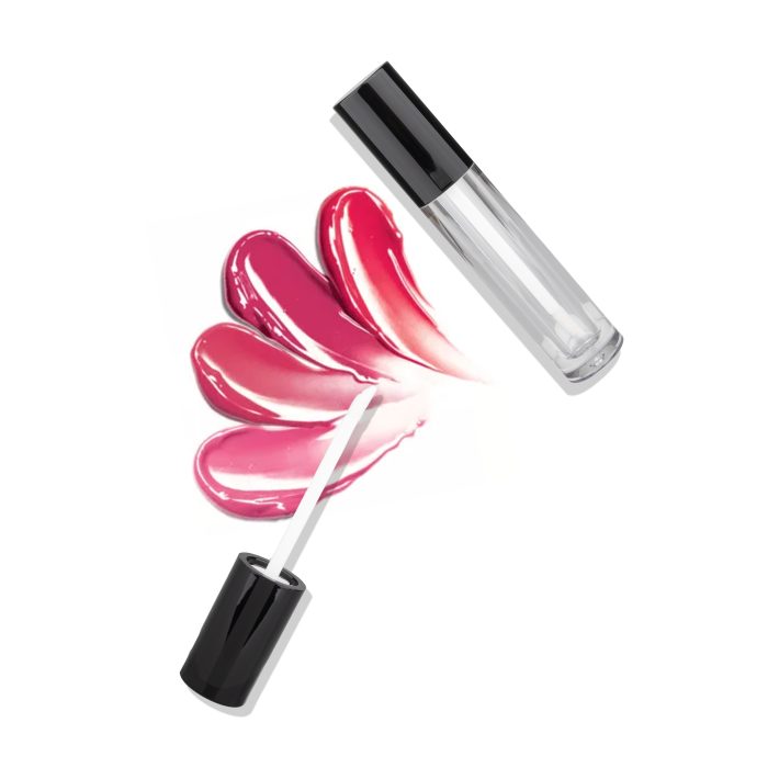 Custom Round Transparent Liptint Bottle Lipgloss Tube with Brush Make Up Containers - LG164 - Image 4