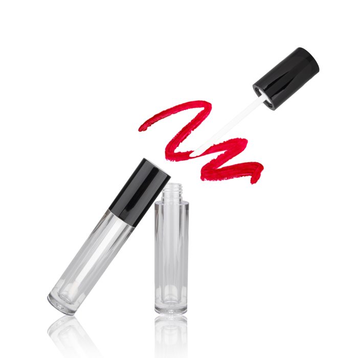 Custom Round Transparent Liptint Bottle Lipgloss Tube with Brush Make Up Containers - LG164 - Image 3