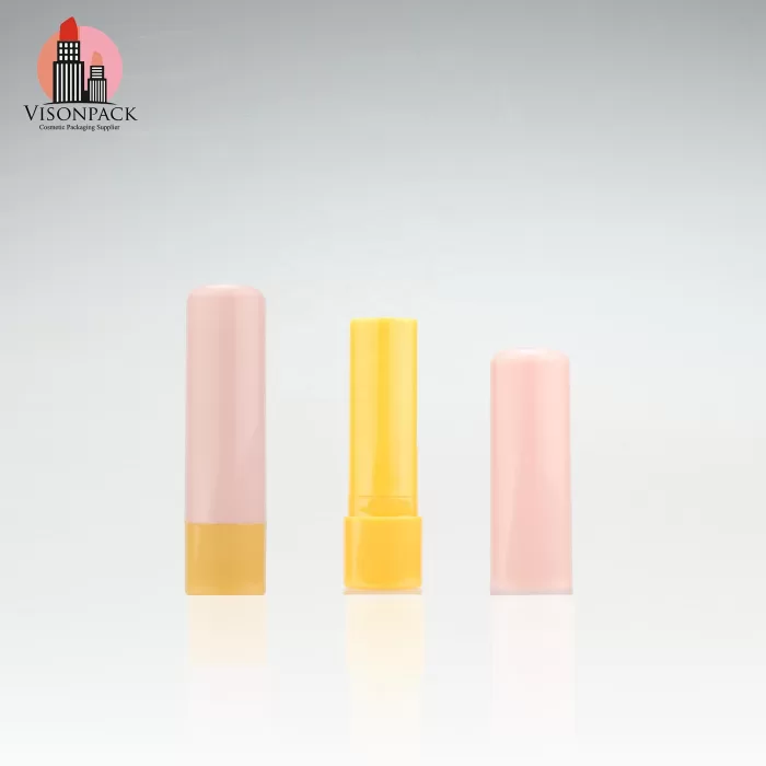 Hot Bulk Plain Lip Balm Bottles Two Tone Tubes One Color Silk Screen Cheap Packaging Cylinder 12.1mm - LB003 - Image 2