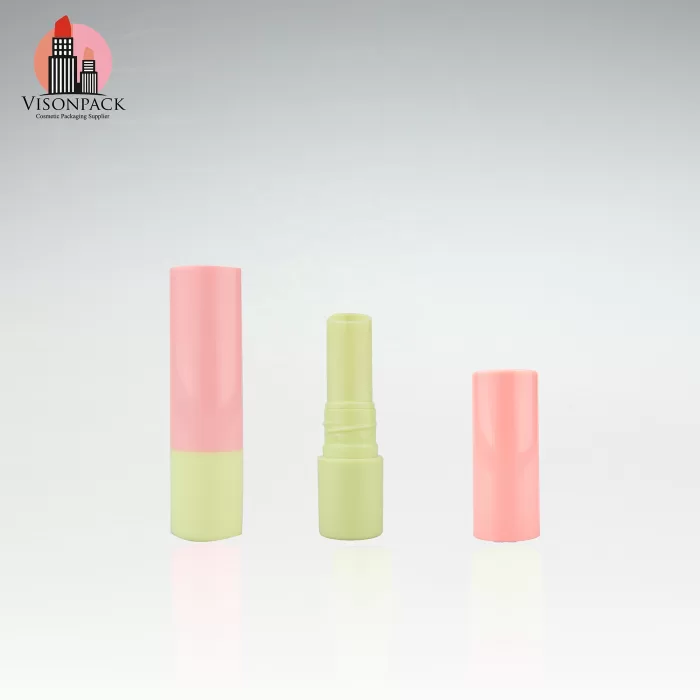 Hot Bulk Plain Lip Balm Bottles Two Tone Tubes One Color Silk Screen Cheap Packaging Cylinder 12.1mm - LB003 - Image 3