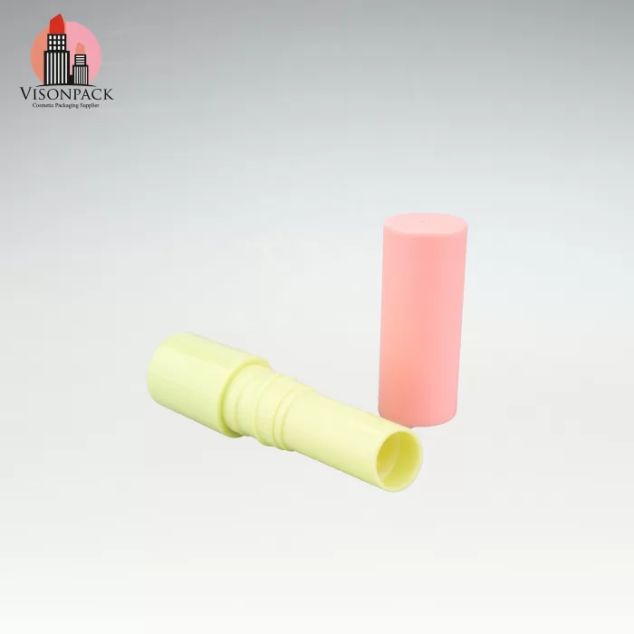 Hot Bulk Plain Lip Balm Bottles Two Tone Tubes One Color Silk Screen Cheap Packaging Cylinder 12.1mm - LB003 - Image 4