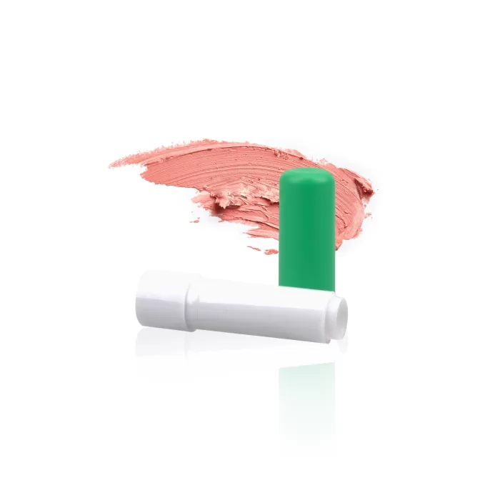 Small Green White Lip Balm Container 4g PP Plastic Round Tube - LB008 - Image 2