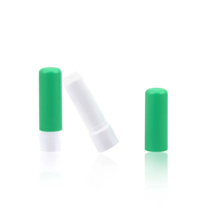 Small Green White Lip Balm Container 4g PP Plastic Round Tube - LB008 - Image 4