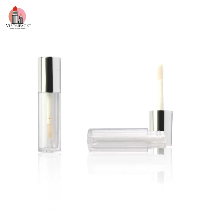 Custom 2ml Mini Round Liquid Eyeshadow Tubes Empty Clear Containers Transparent Bottle Silver DIY - LG452 - Image 2