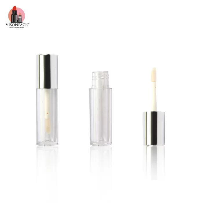 Custom 2ml Mini Round Liquid Eyeshadow Tubes Empty Clear Containers Transparent Bottle Silver DIY - LG452 - Image 3