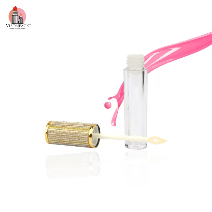 Luxury Decorated Gold Tubes With Wand Clear Bottle Private Label Diy Lip Gloss Base - LG480 - Image 4