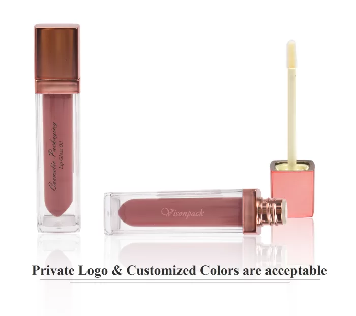 Rose Gold Double Layer Square Tubes Empty New Containers With Drop Inner Bottle Custom Color - LG521 - Image 2