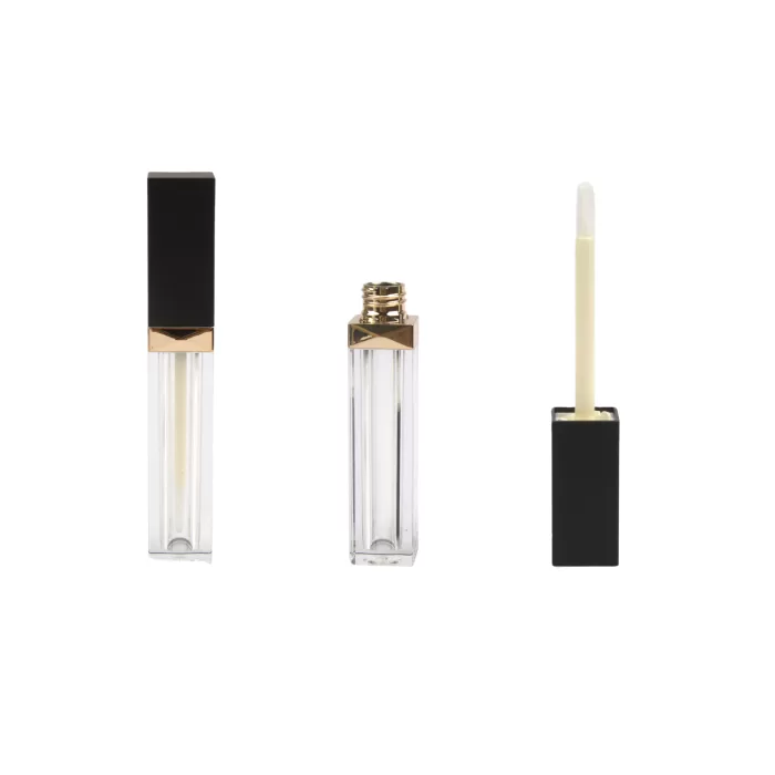 Custom Black Wand Luxury Square Bottle 6ml Empty Plastic Tubes Packaging - LG525