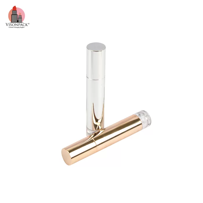 Custom Lipgloss Container Packaging Round Plastic Empty Tubes in Luxury Gold And Silver - LG963 - Image 2