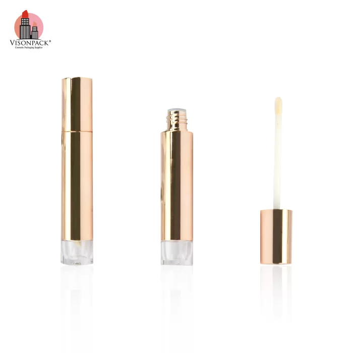 Custom Lipgloss Container Packaging Round Plastic Empty Tubes in Luxury Gold And Silver - LG963 - Image 3