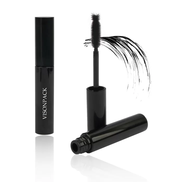 Custom OEM Black Round Lipgloss Tube 8ml Mascara Empty Cosmetic Packaging Private - MC140