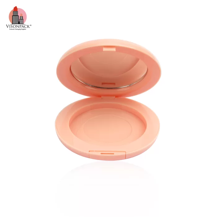 Round Empty Highlighter Powder Makeup Case Compact with Mirror Private Label OEM - P049 - Image 5